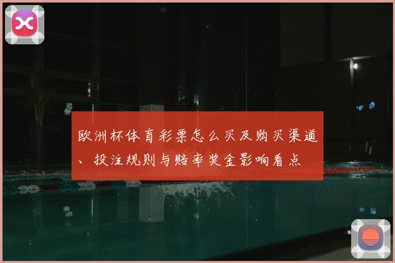 欧洲杯体育彩票怎么买及购买渠道、投注规则与赔率奖金影响看点